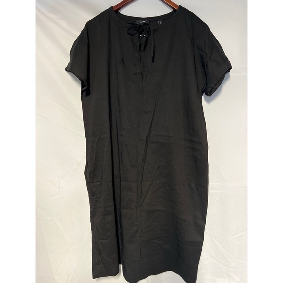 Theory linen blend Black Short Sleeve Dress - Picture 1 of 4